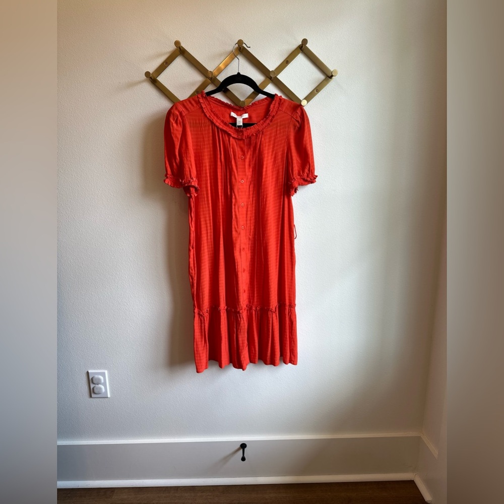 Chelsea & Violet Midi Orange Dress